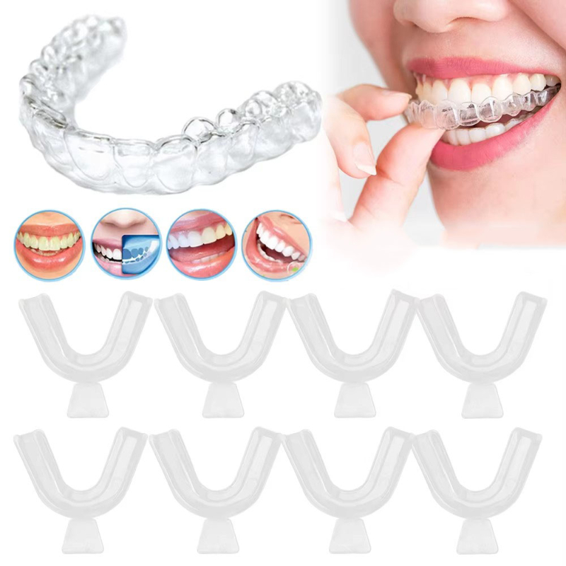 Teeth Whitening Mouth Guard - 1/3/6 çift silikon ağız koruyucusu uyku