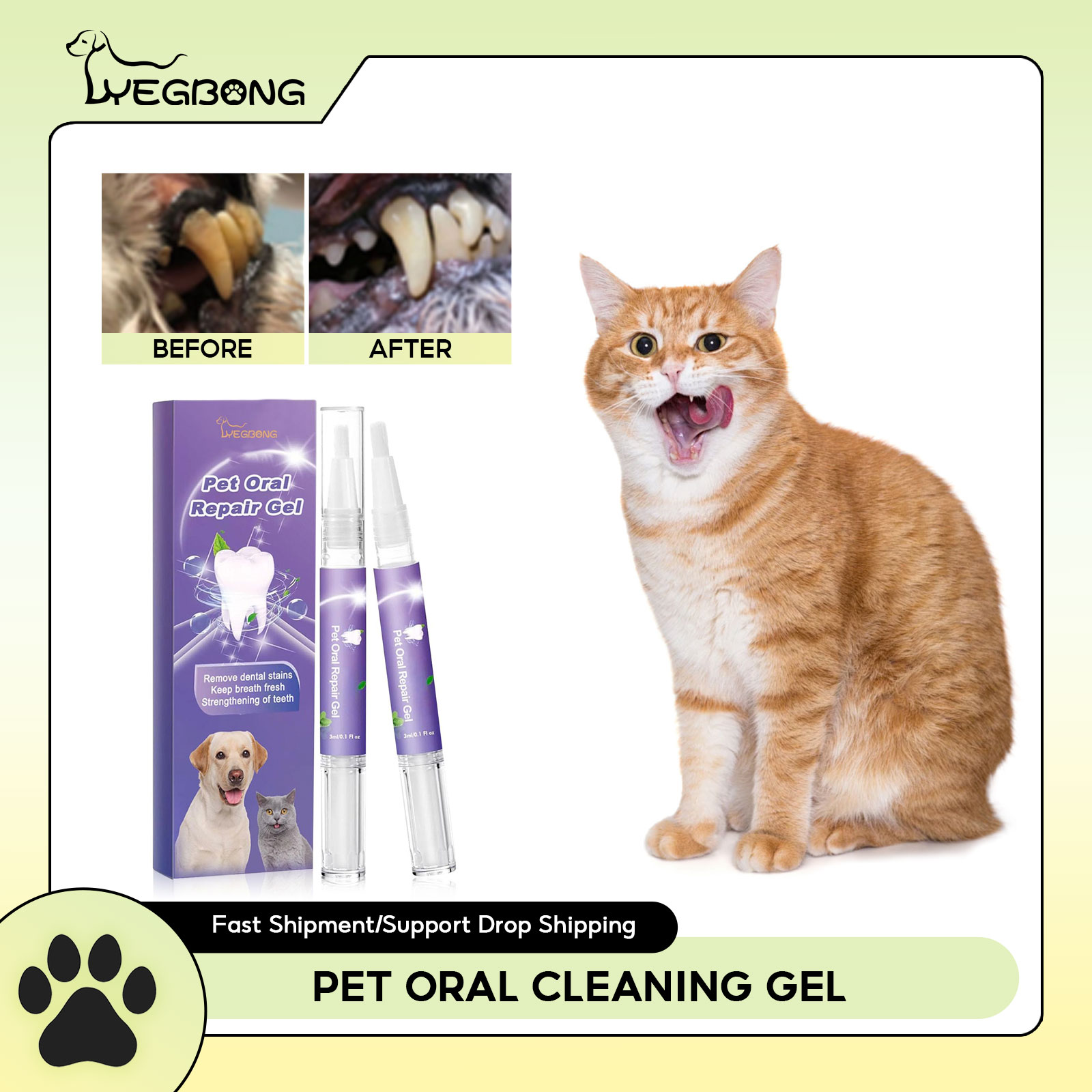 Teeth Whitening Essence - Pet Oral Onarım Jeli Yavru Tartar