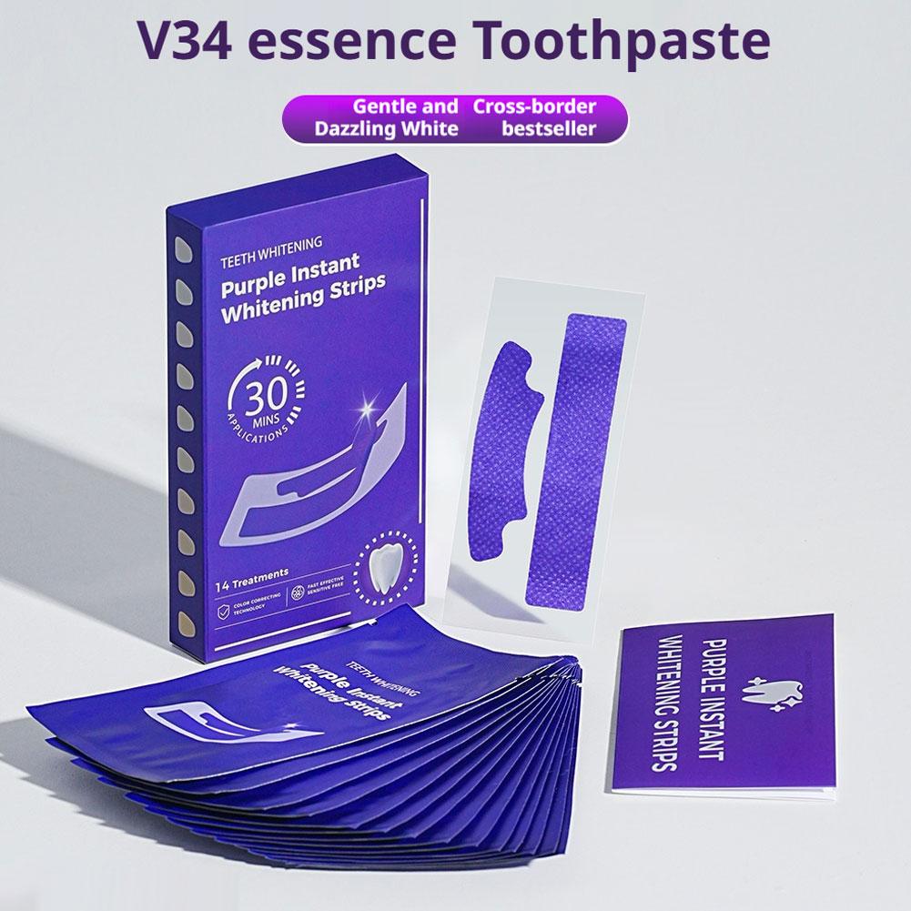 Teeth Whitening Kit At Home - 14/28/42 adet V34 mor diş beyazlatma