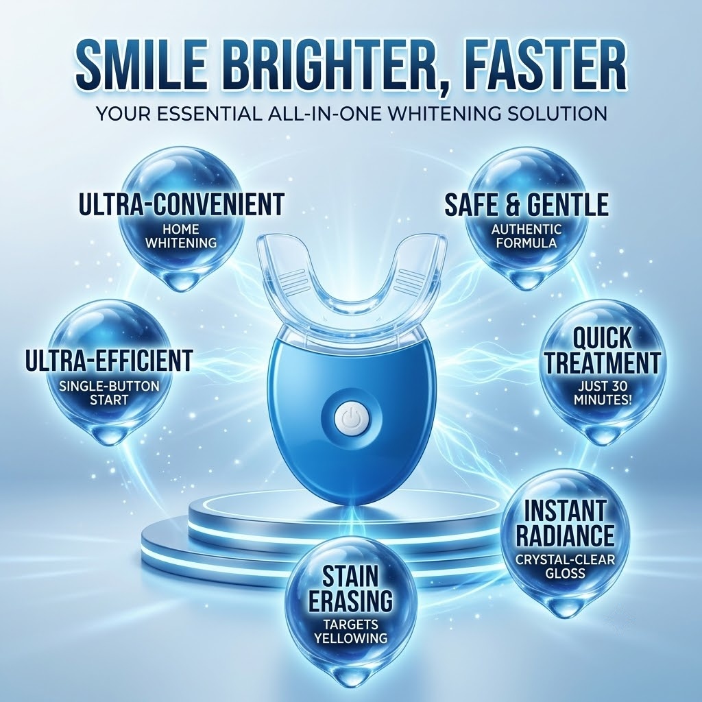 Kablosuz Soğuk LED Mavi Işık D - Teeth Whitening Kit At Home incelemesi ve fiyatı