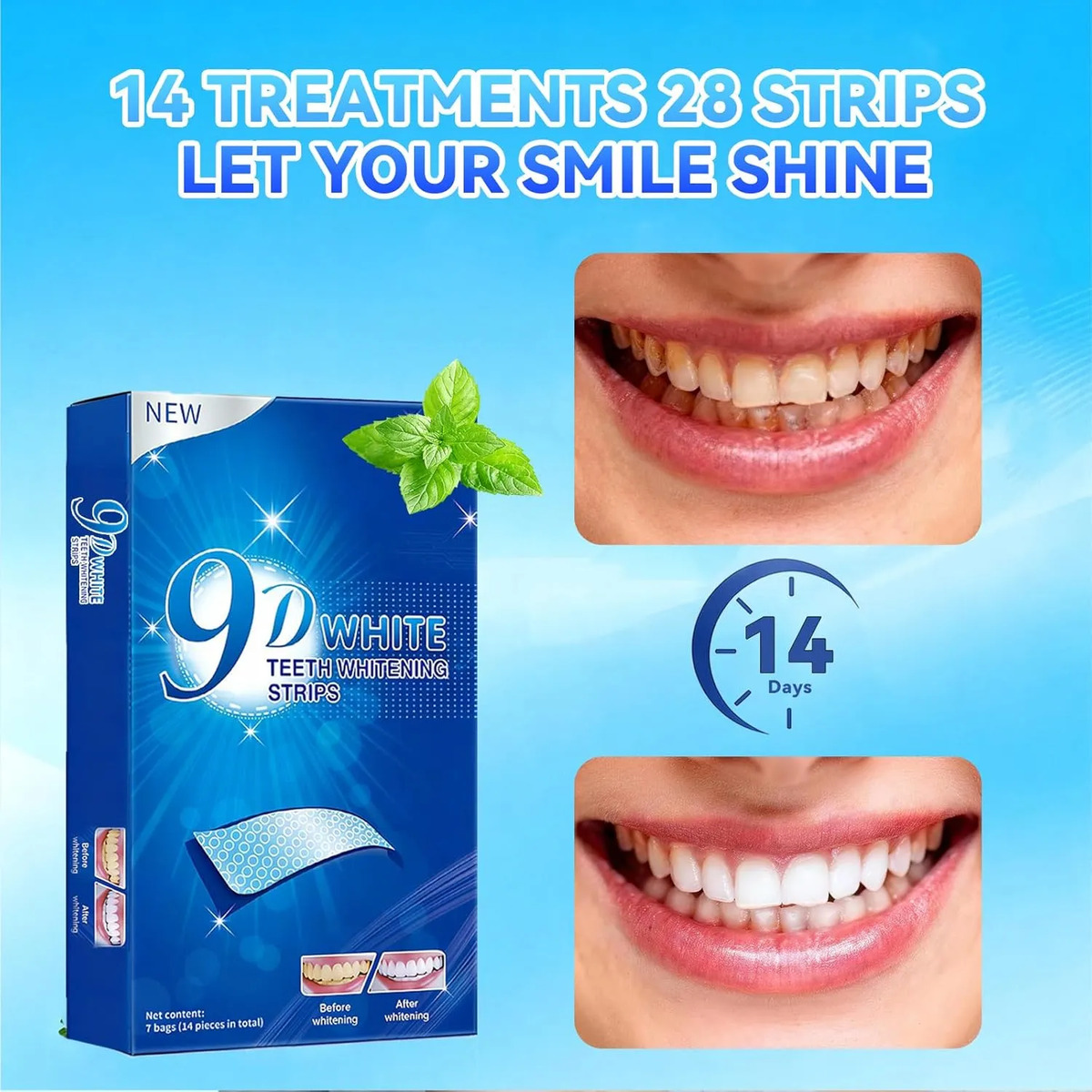 Diş Beyazlatma Şeritleri - 9D  - Teeth Whitening Effects incelemesi ve fiyatı